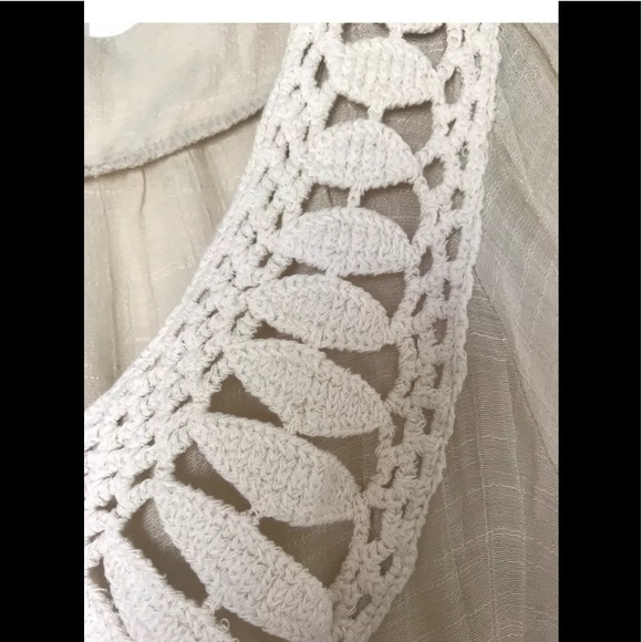 Cal style USA 2XL beige peasant boho top NEW - Picture 3 of 6